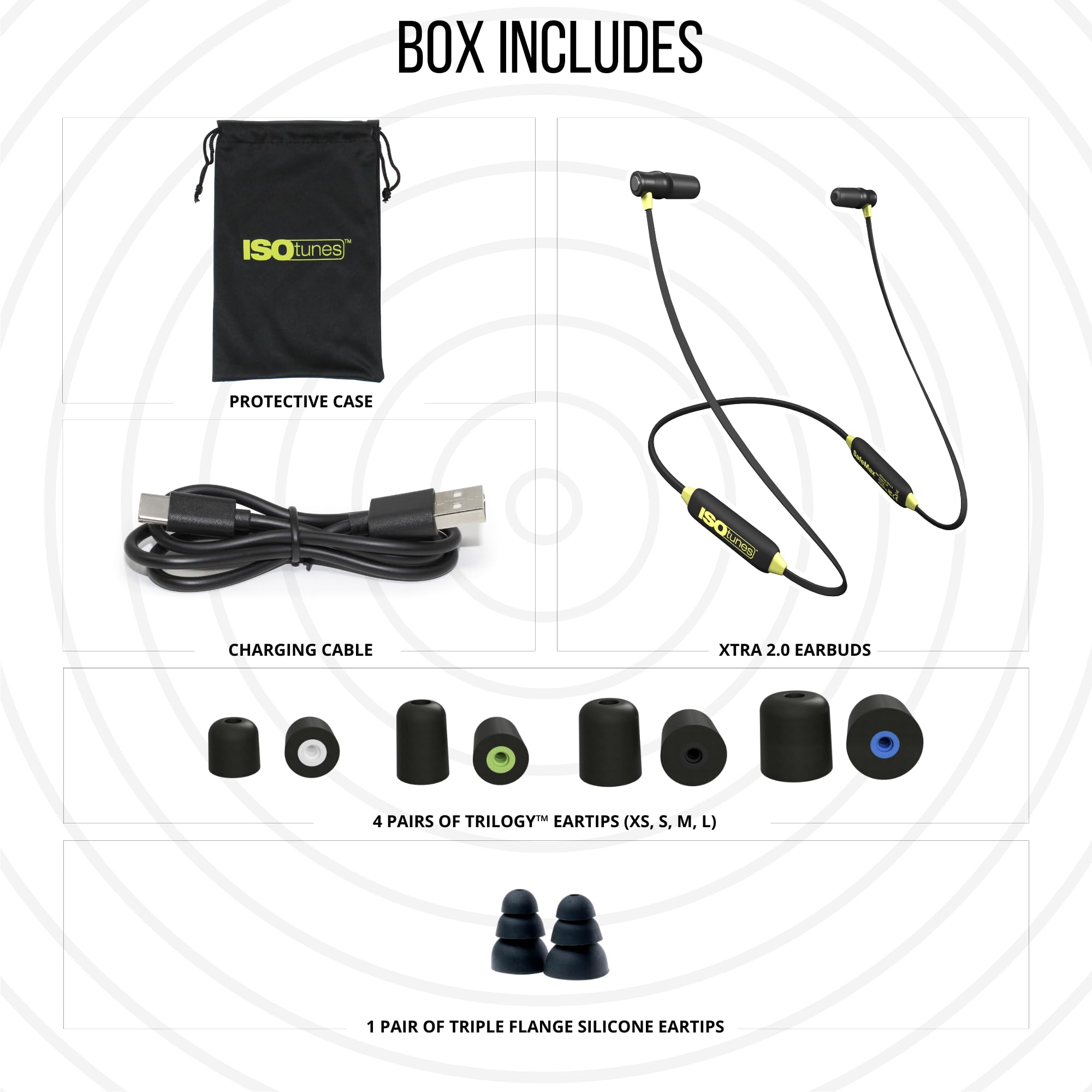 Isotunes XTRA 2.0 ワイヤレスイヤホン 防水 Bluetooth ISOtunes Xtra 2.0 Earplug Earbuds: OSHA Compliant Bluetooth